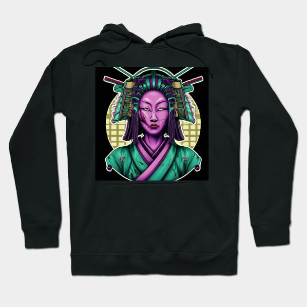 Zombie Samurai Geisha Hoodie by Union Soul Tees